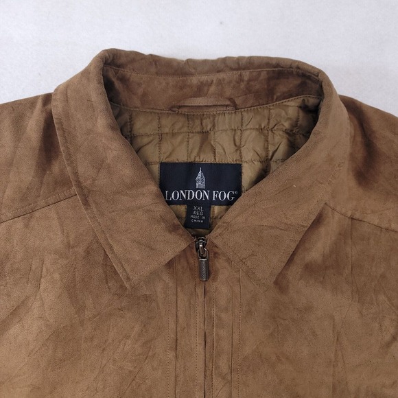London Fog Zip Up Casual Long Sleeve Outdoor Jacket Mens Size 2XL Brown - Picture 1 of 9